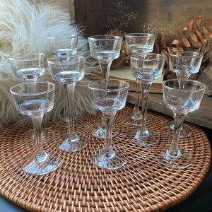 Vintage - 10 Tiered Glass Tealight Holders Candelabra Centerpiece